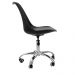 Kit 04 Cadeiras Office Base Cromada Girat¢ria Saarinen cor:preto