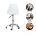 Kit 04 Cadeiras Office Base Cromada Giratória Saarinen Branco