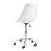 Kit 04 Cadeiras Office Base Cromada Giratória Saarinen Branco