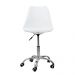 Kit 04 Cadeiras Office Base Cromada Giratória Saarinen Branco