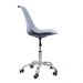 Kit 06 Cadeiras Office Base Cromada Giratória Saarinen - Cinza