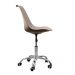 Kit 2 Cadeiras Office Base Cromada Com Rodizio Girat¢ria Saarinen Bege