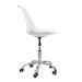 Kit 2 Cadeiras Office Base Cromada Com Rodizio Girat¢ria Saarinen Branco
