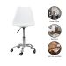 Kit 2 Cadeiras Office Base Cromada Com Rodizio Girat¢ria Saarinen Branco