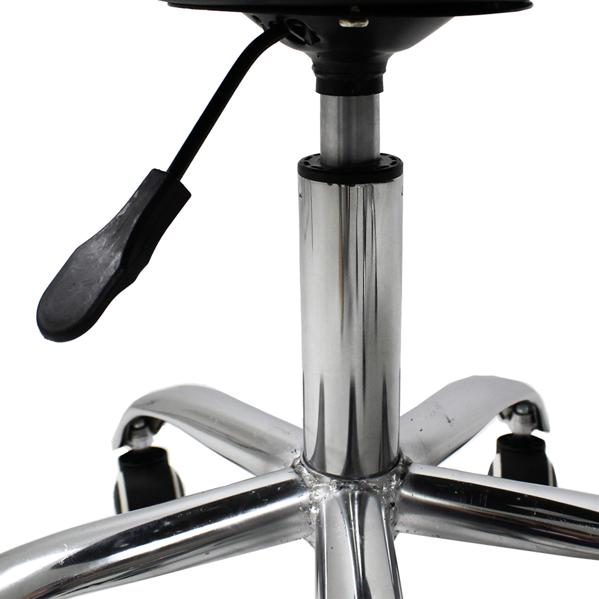 Kit 2 Cadeiras Office Base Cromada Com Rodizio Girat¢ria Saarinen Branco