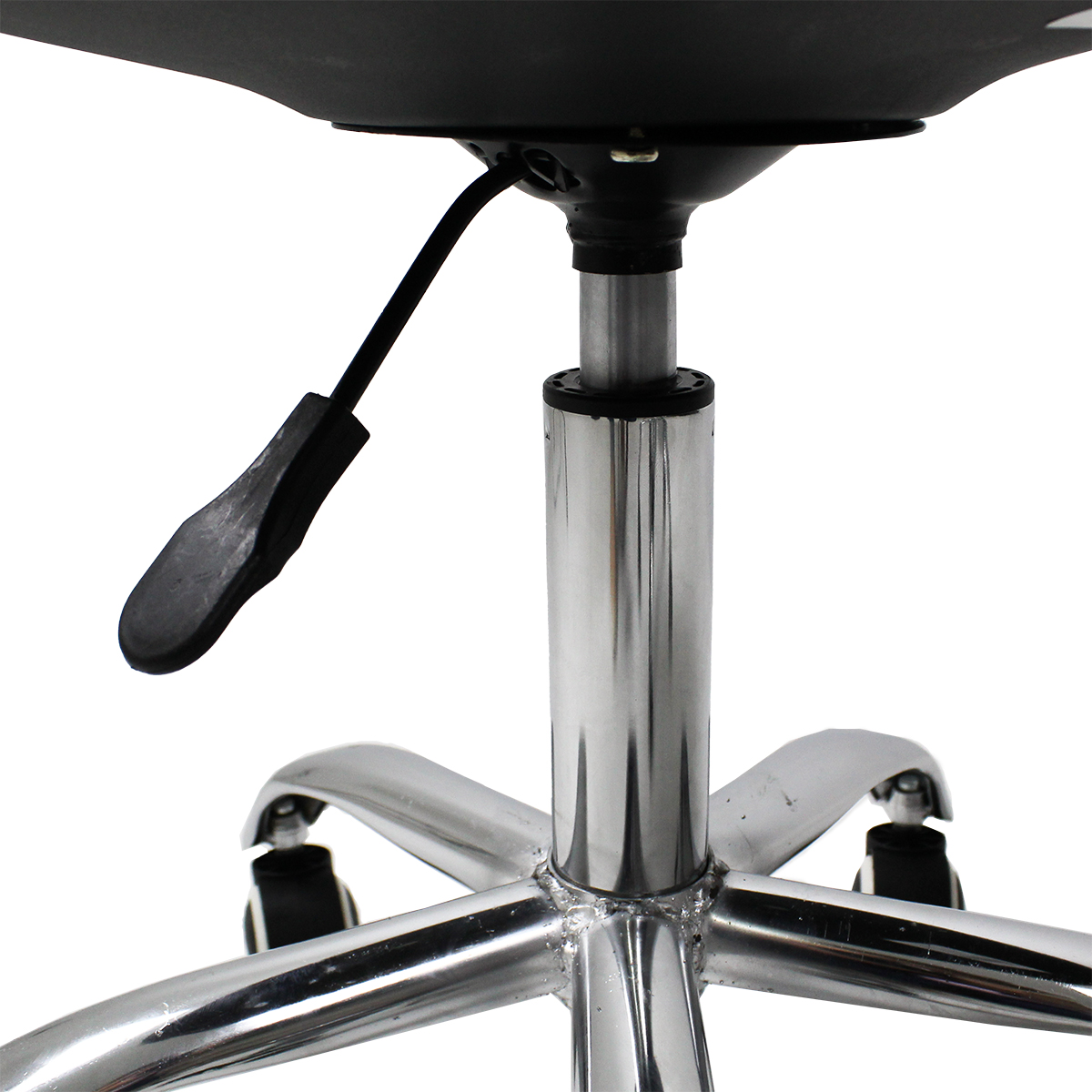 Kit 2 Cadeiras Office Base Cromada Com Rodizio Girat¢ria Saarinen Preto