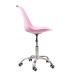 Kit 2 Cadeiras Office Base Cromada Com Rodizio Girat¢ria Saarinen Rosa