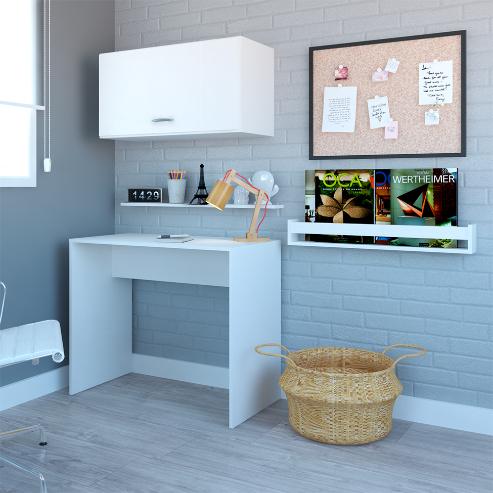 Armário Aéreo KitCubos 1 Porta Branco