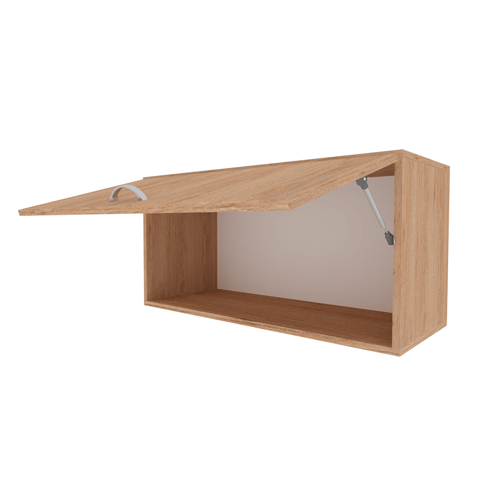 Armário Aéreo KitCubos 1 Porta Carvalho Mel
