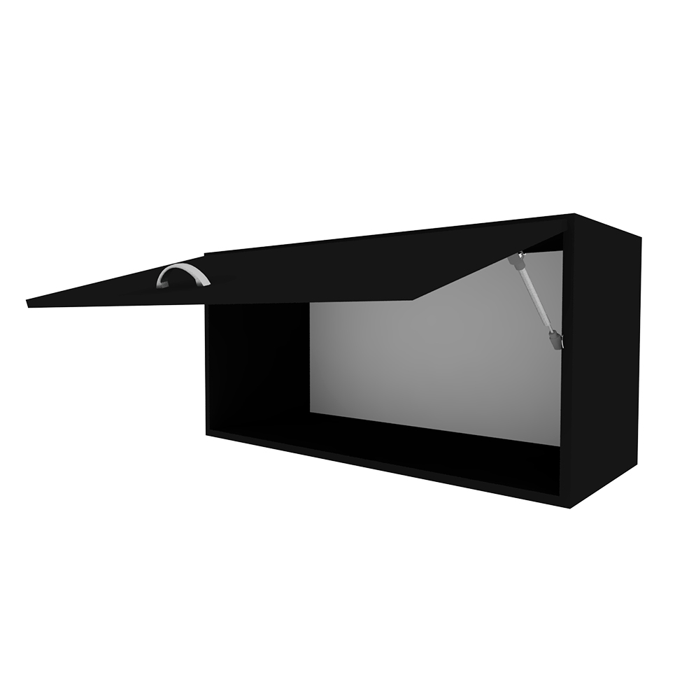 Armário Aéreo KitCubos 1 Porta Preto