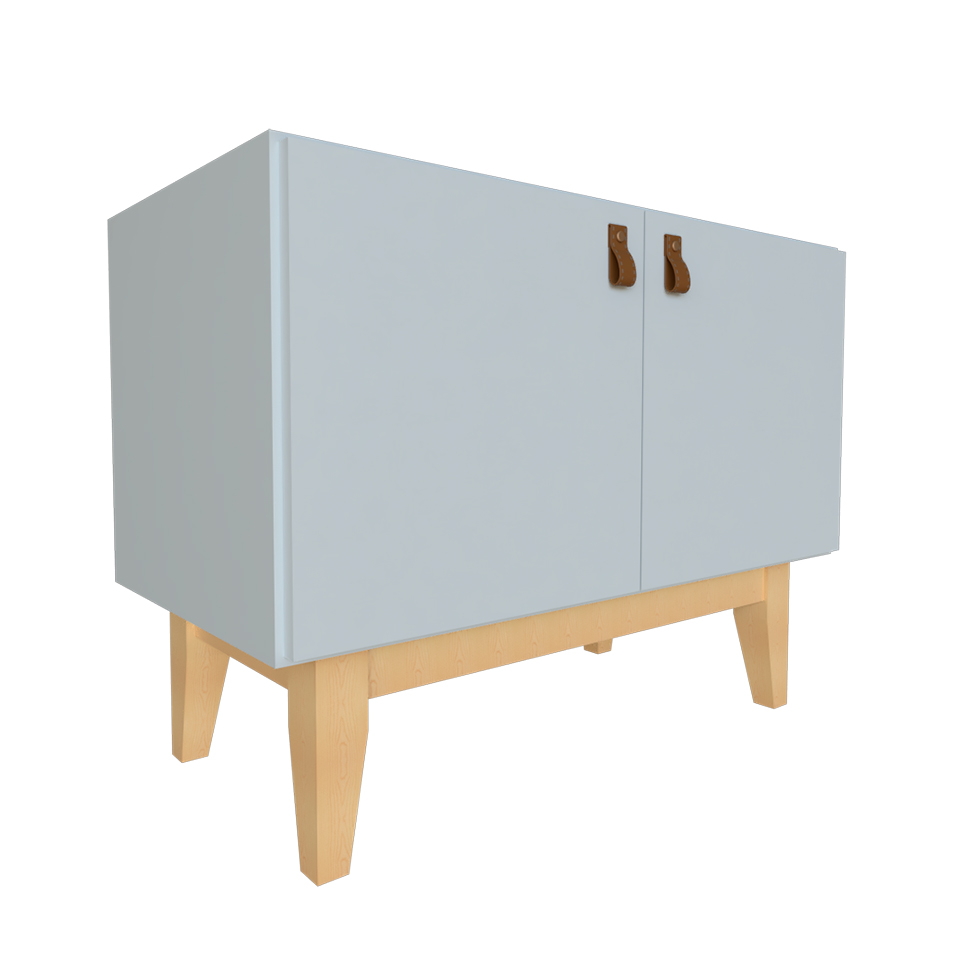 Armário Infantil Tango 2 PT Cinza Cristal