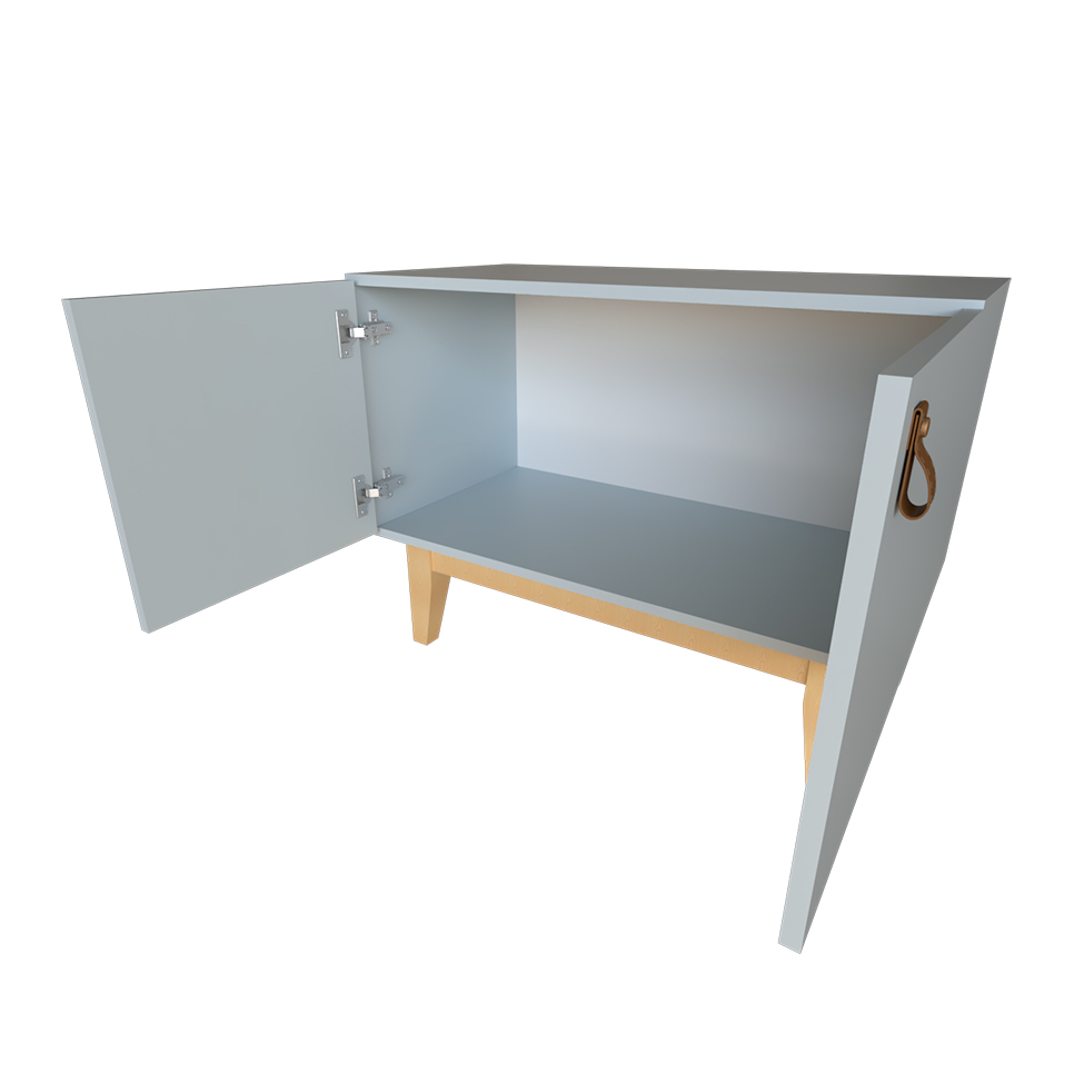 Armário Infantil Tango 2 PT Cinza Cristal