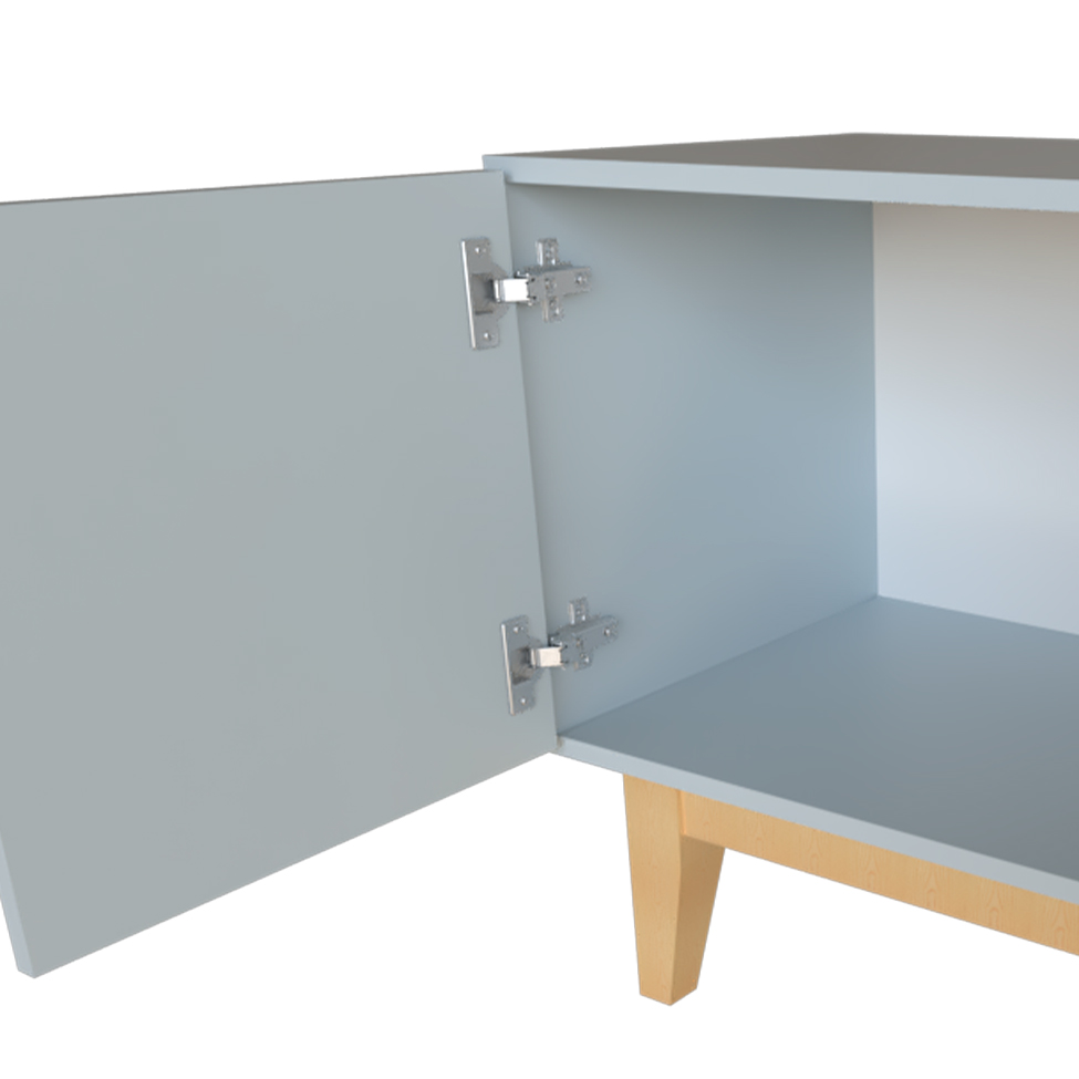 Armário Infantil Tango 2 PT Cinza Cristal