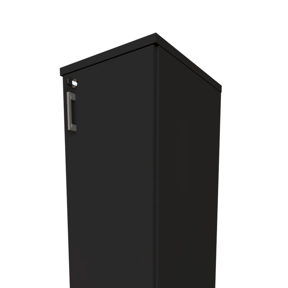 Armário de Escritório Corp 1 PT Preto 160 cm