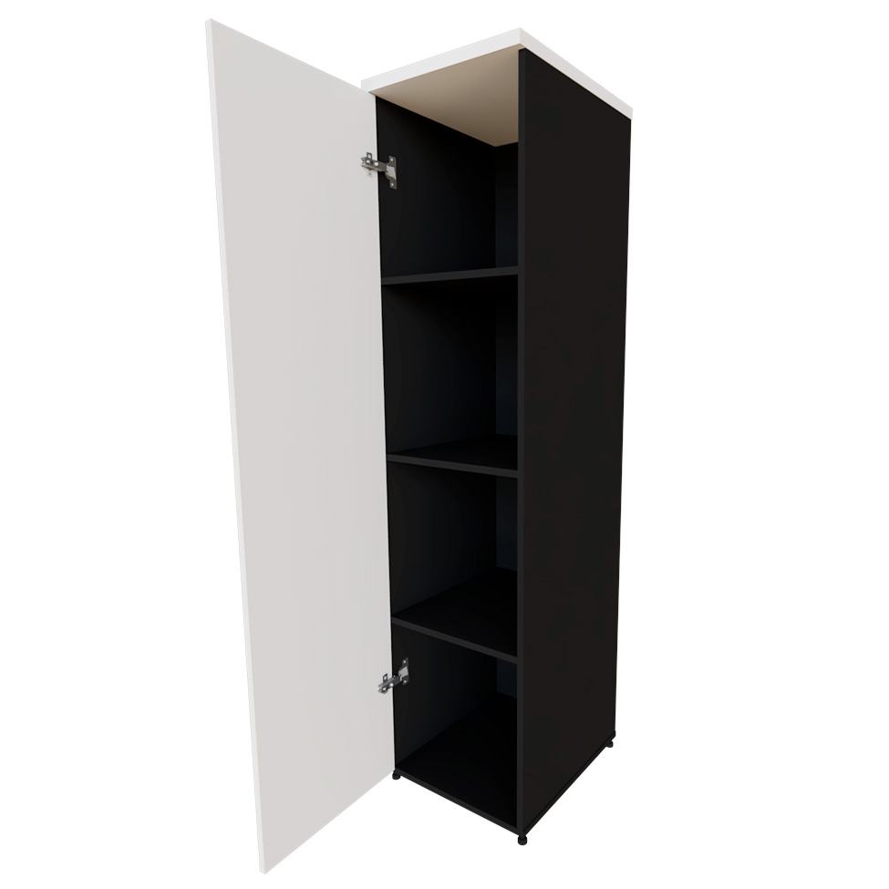 Armário de Escritório Corp 1 PT Preto e Branco 160 cm