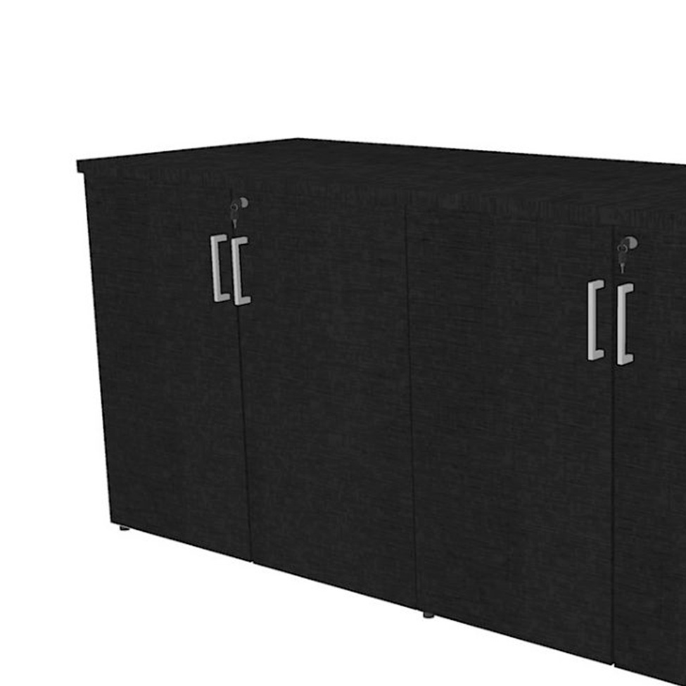 Armário de Escritório Corp 4 PT Branco e Preto