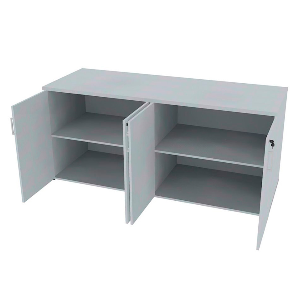 Armário de Escritório Corp 4 PT Cinza Cristal