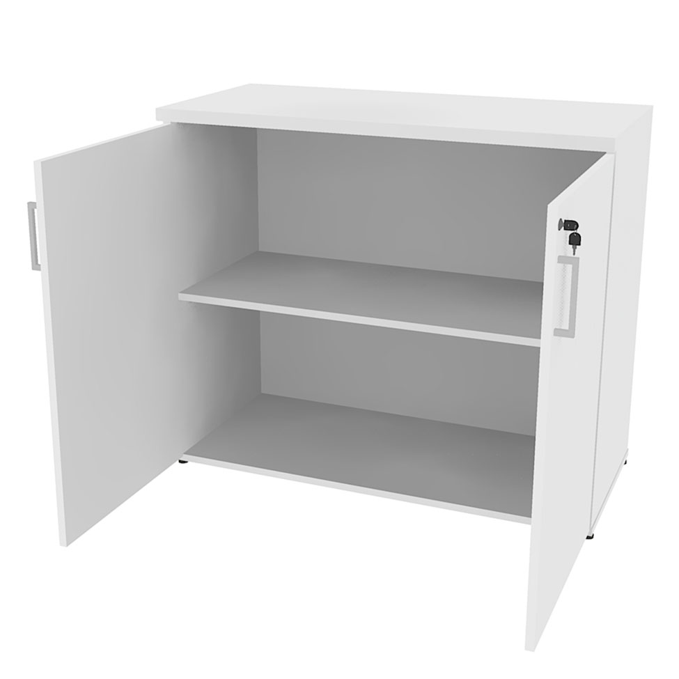 Armário de Escritório KitCubos 2 PT Branco 75 cm