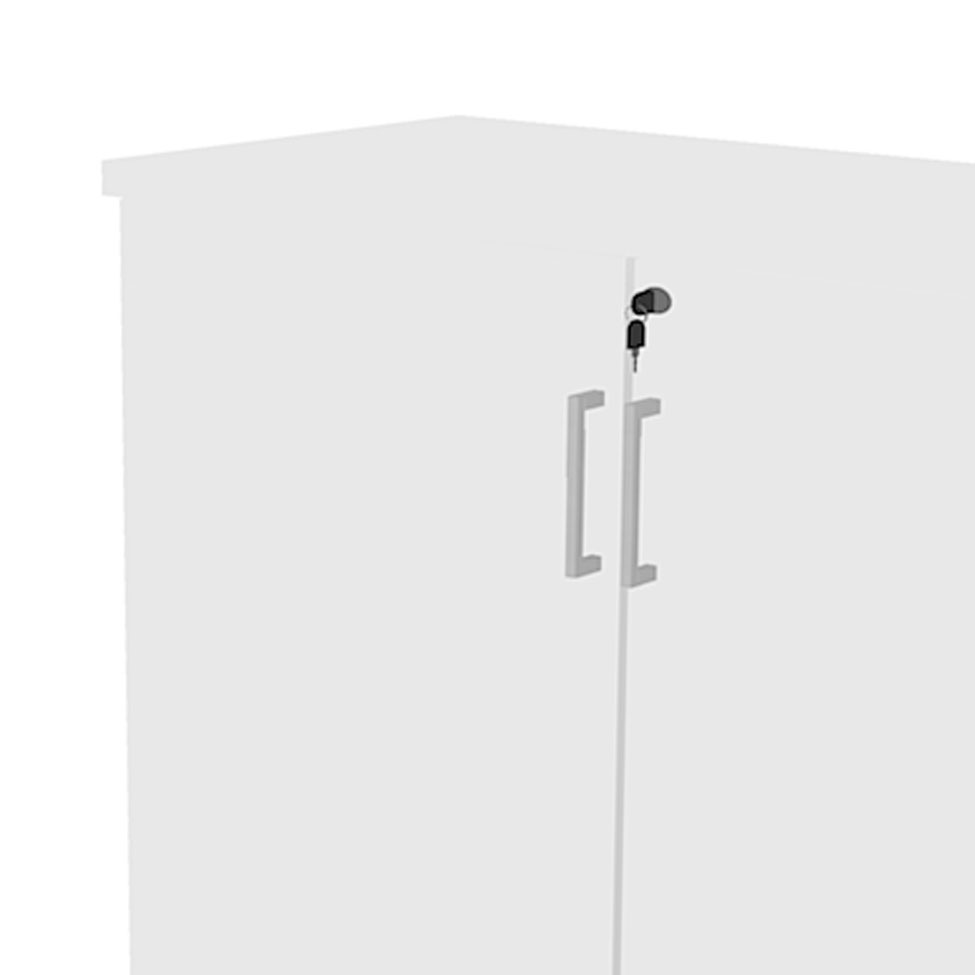 Armário de Escritório KitCubos 2 PT Branco 75 cm