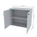 Armário de Escritório KitCubos 2 PT Cinza Cristal 75 cm