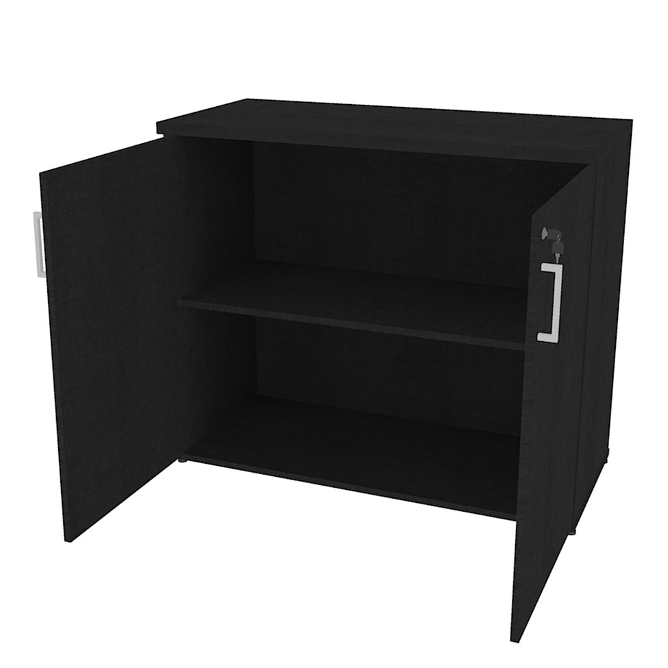 Armário de Escritório KitCubos 2 PT Preto 75 cm