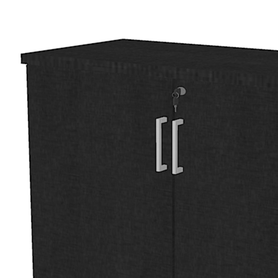 Armário de Escritório KitCubos 2 PT Preto 75 cm