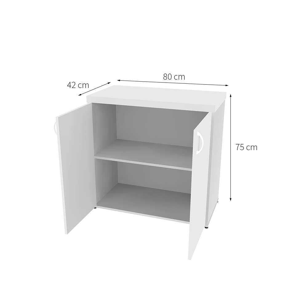 Armário de Escritório Natus 2 PT Branco