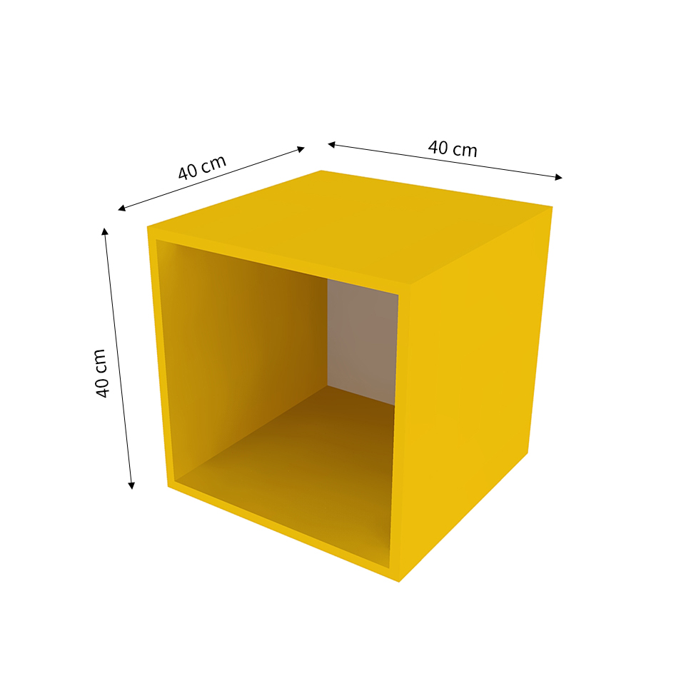 Nicho Quadrado Cubo III Amarelo