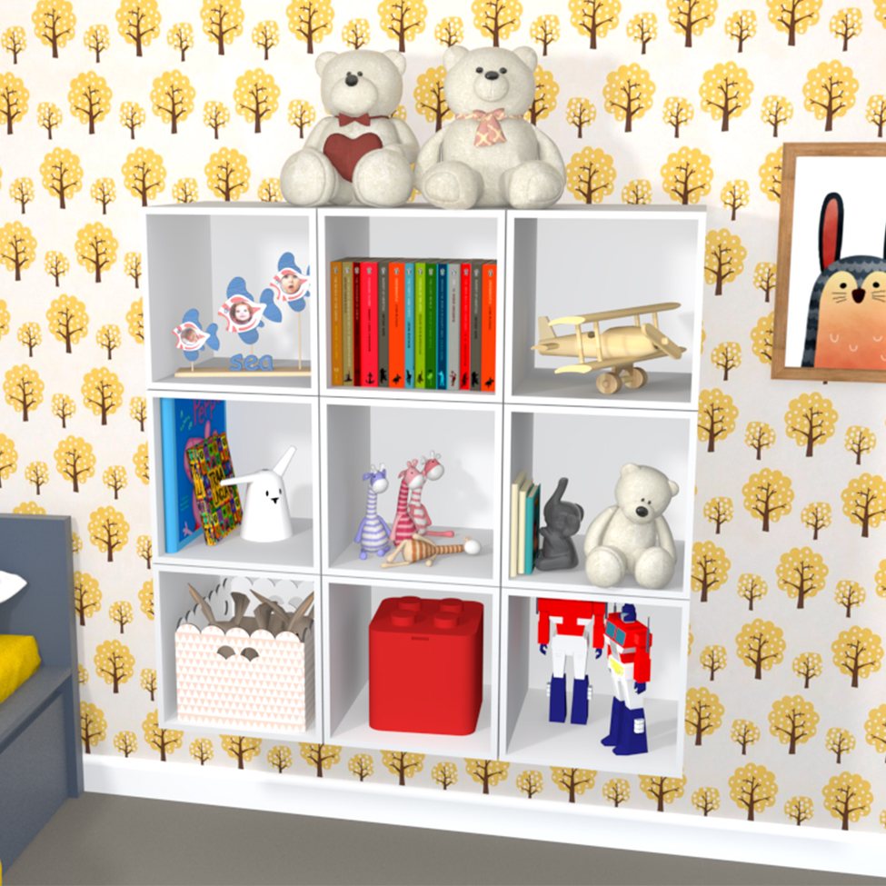 Nicho Quadrado Cubo III Branco