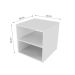 Nicho Quadrado com Prateleira Cubo II Branco
