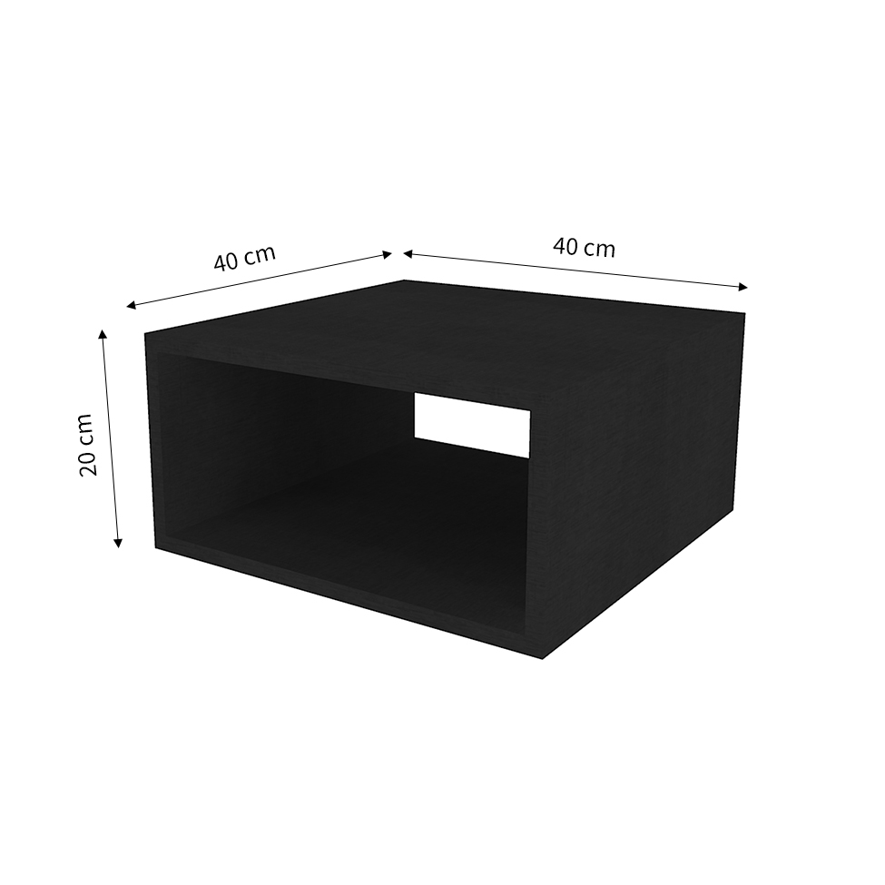 Nicho Retangular Cubo Preto