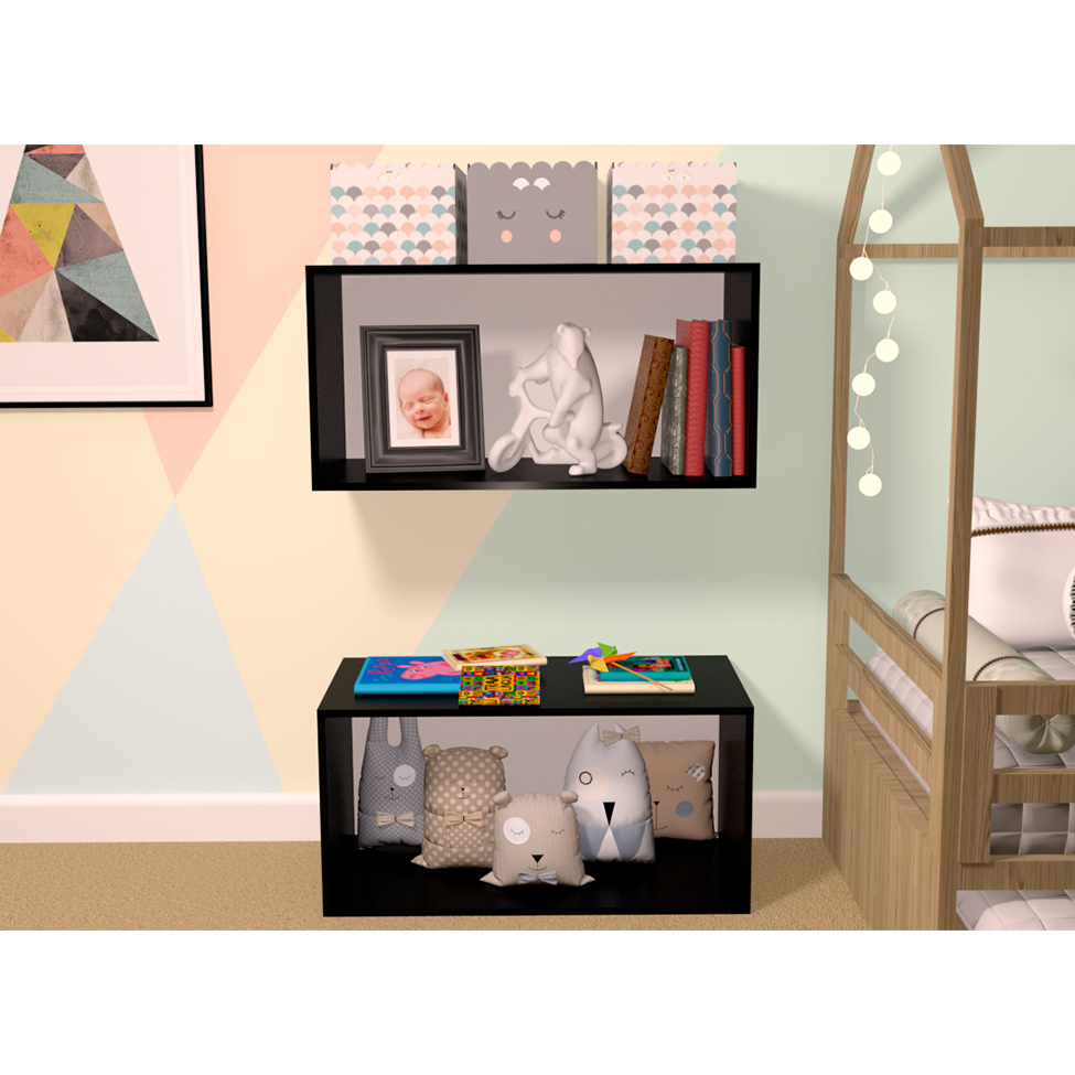 Nicho Retangular Glas Preto