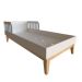 Cama Infantil Milou Branca e Cinza Cristal