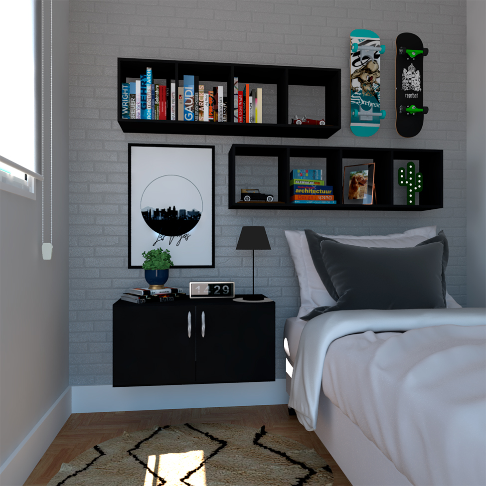 Conjunto com 2 Nichos Ciati Preto