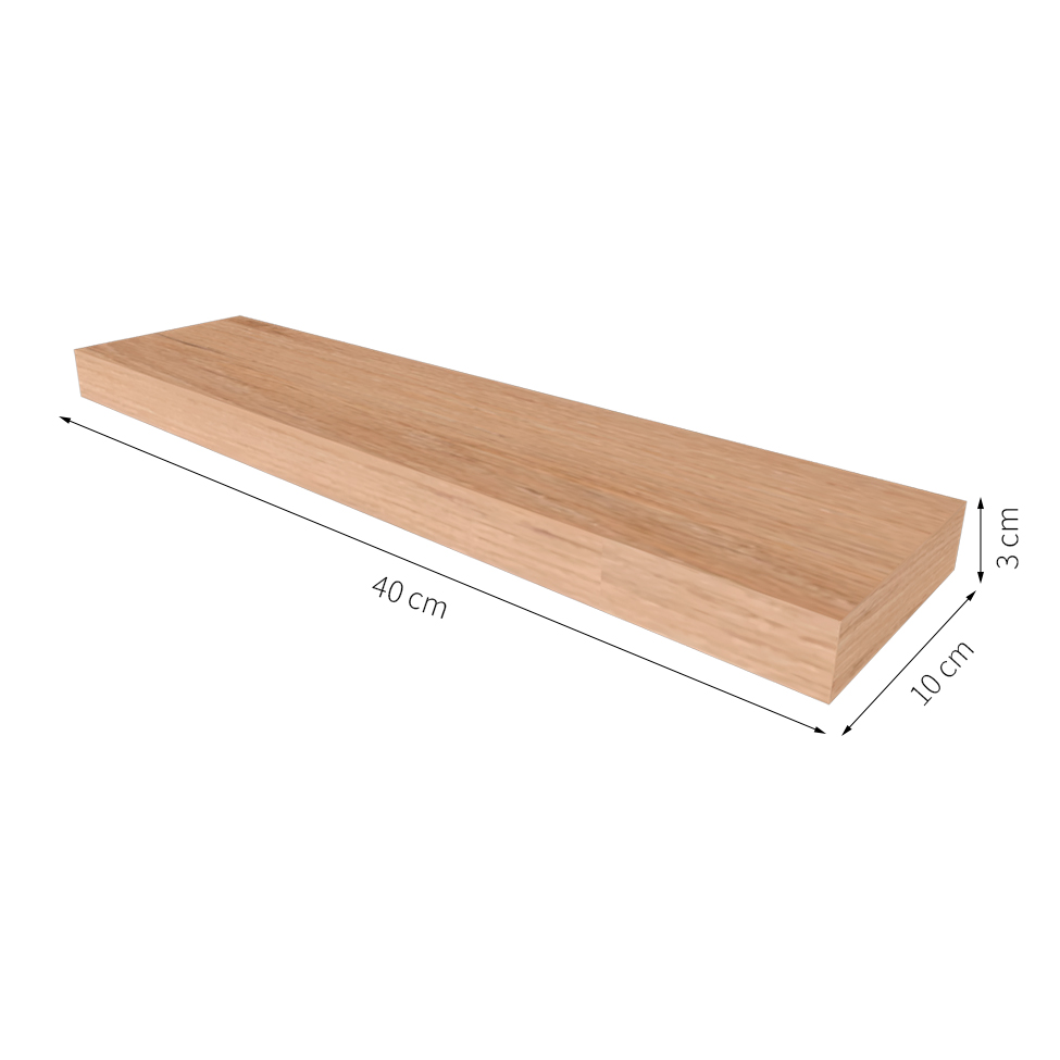 Conjunto com 2 Prateleiras Corp Carvalho Mel 40 cm