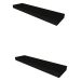 Conjunto com 2 Prateleiras Corp Preto 40 cm