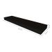 Conjunto com 2 Prateleiras Corp Preto 40 cm