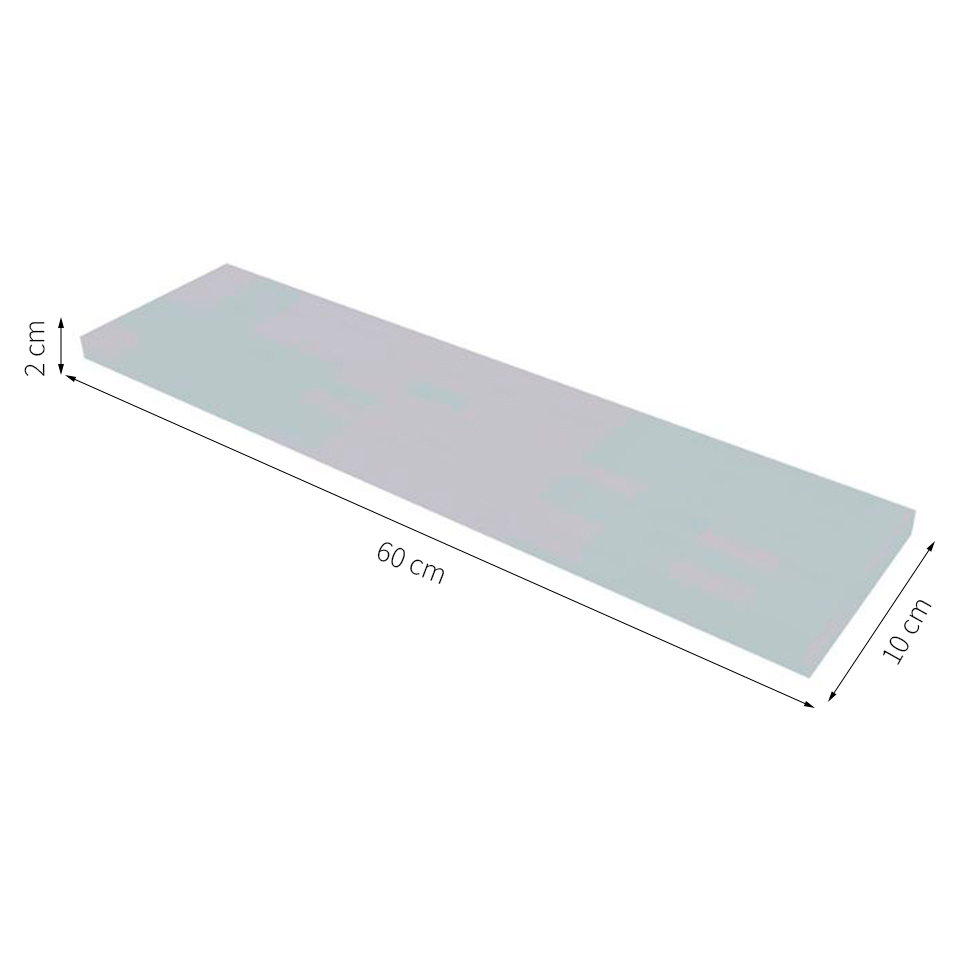 Conjunto com 2 Prateleiras Kanter Cinza Cristal