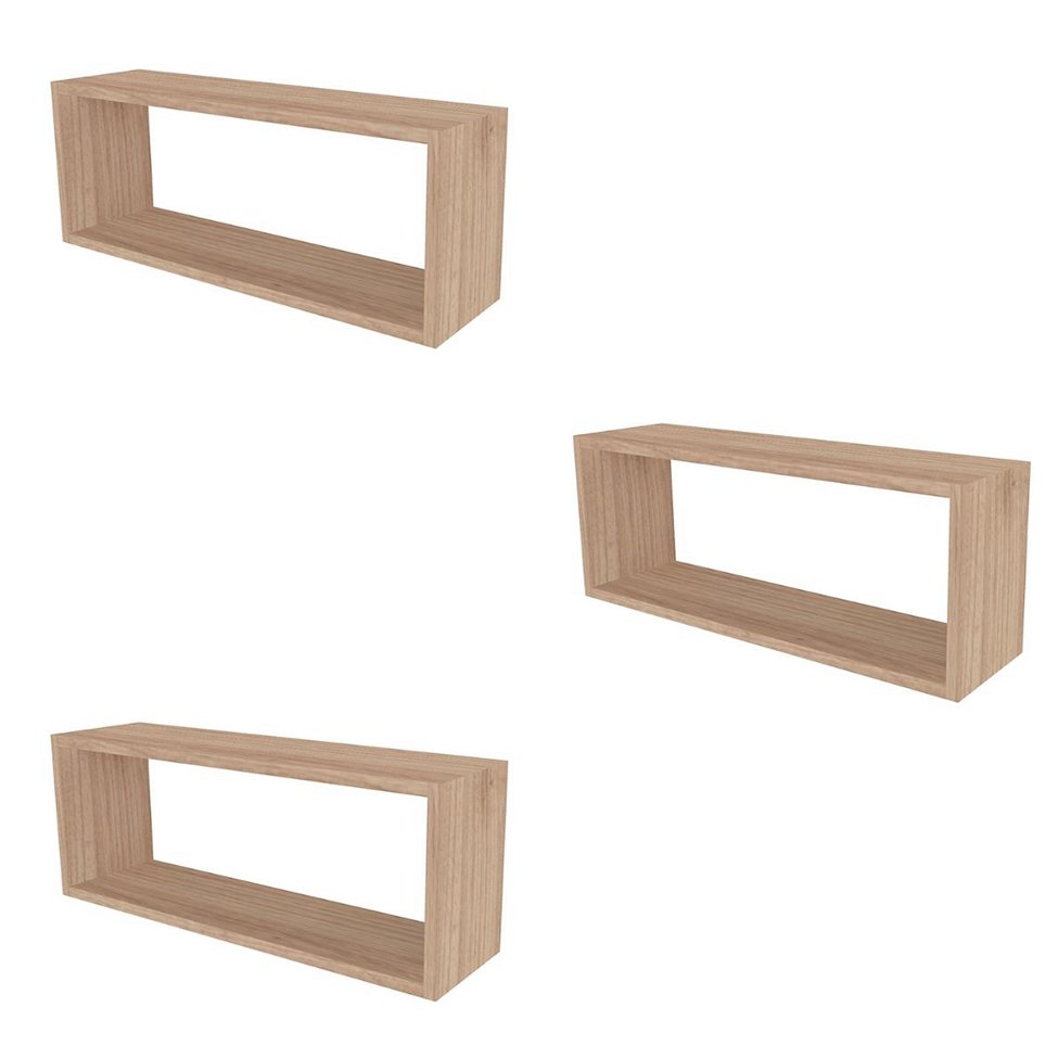Conjunto com 3 Nichos Bim Carvalho Mel