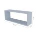 Conjunto com 3 Nichos Bim Cinza Cristal