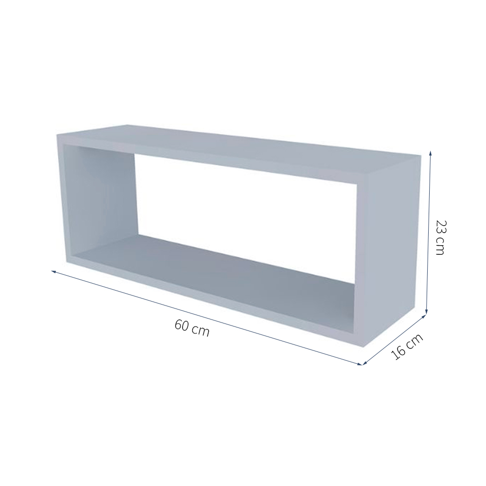 Conjunto com 3 Nichos Bim Cinza Cristal