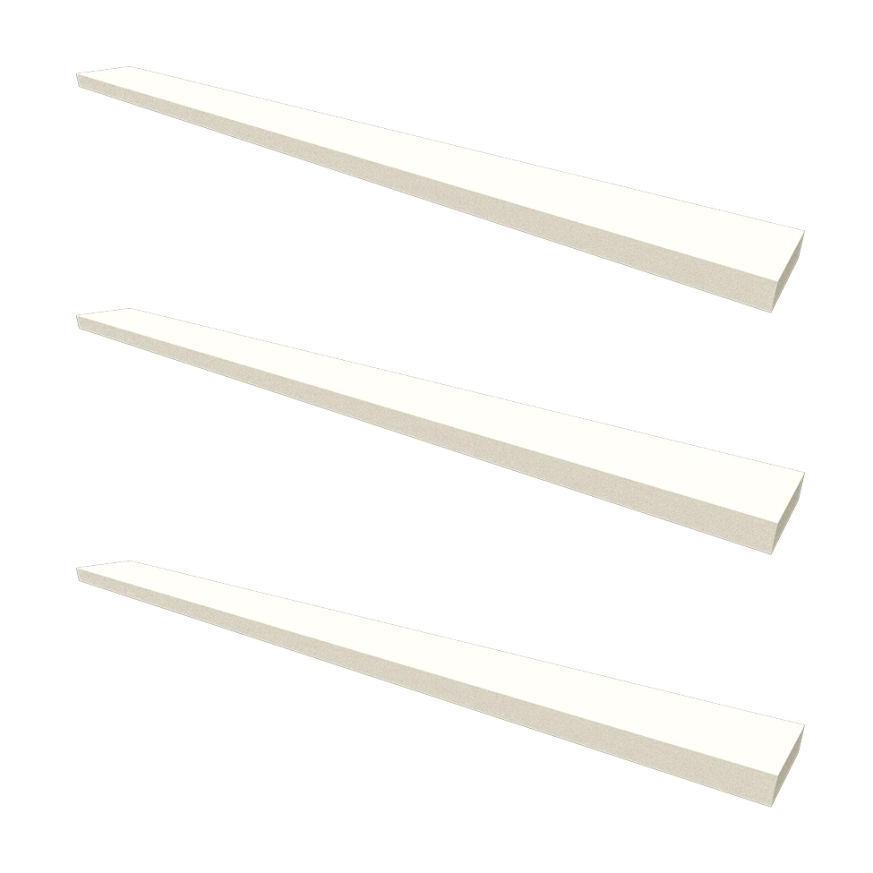 Conjunto com 3 Prateleiras Ardo Branco 120 cm