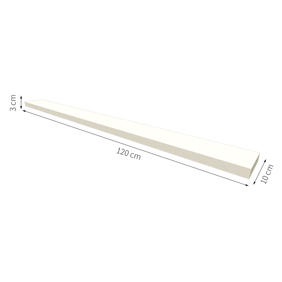 Conjunto com 3 Prateleiras Ardo Branco 120 cm