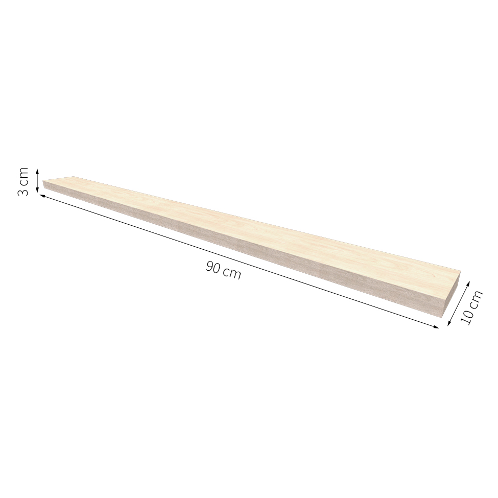 Conjunto com 3 Prateleiras Ardo Geneve 90 cm