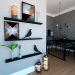 Conjunto com 3 Prateleiras Ardo Preto 100 cm
