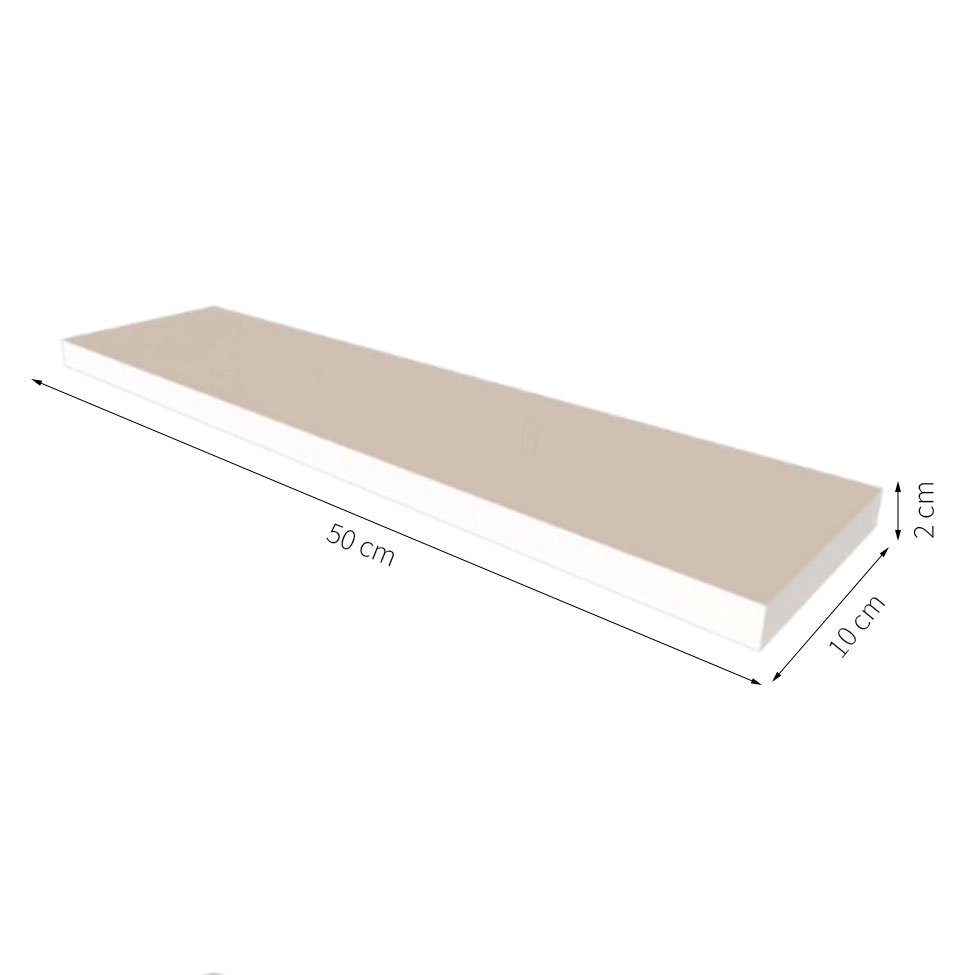 Conjunto com 3 Prateleiras Deven Branco 50 cm
