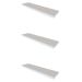 Conjunto com 3 Prateleiras Deven Cinza Cristal 30 cm