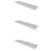 Conjunto com 3 Prateleiras Deven Cinza Cristal 40 cm