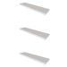 Conjunto com 3 Prateleiras Deven Cinza Cristal 50 cm