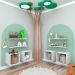 Conjunto com 4 Nichos e 4 Prateleiras Harte Branco